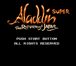 Aladdin - The Return of Jafar Title Screen